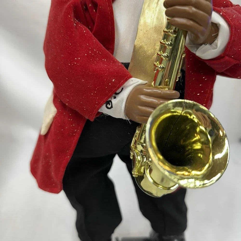 Gemmy Sax Playing Santa Claus Animated Jazz Music Christmas Vintage 15" READ DES - Picture 11 of 16